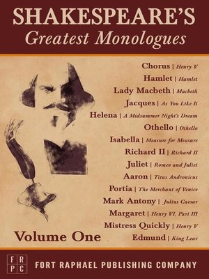 cover image of Shakespeare's Greatest Monologues--Volume I